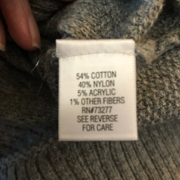 🎄 Sonoma Gray sweater scoop neck large 3/4 sleeves - Picture 6 of 7